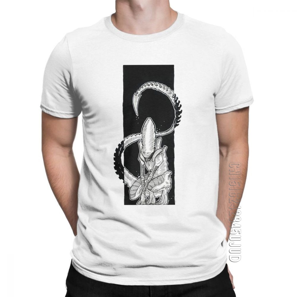 Camisetas de Alien para hombre, camisetas de novedad de la película de depredadores de Alien Vs, 100% de algodón con cuello redondo, camisetas de diseño gráfico