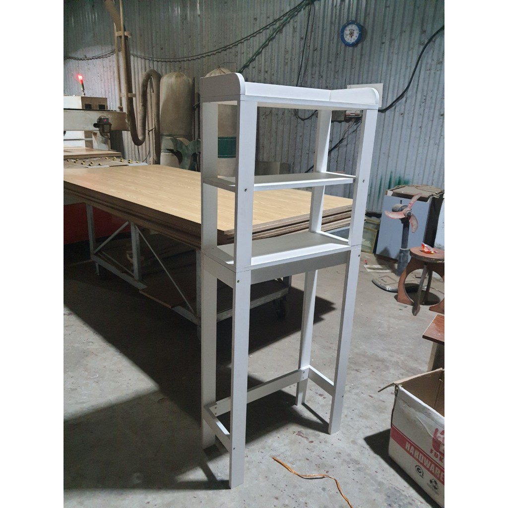 Kệ để đồ đa năng phòng tắm để sau bệt (bồn cầu) 3 tầng nắp ráp bằng nhựa composite cao cấp siêu chịu nước | BigBuy360 - bigbuy360.vn