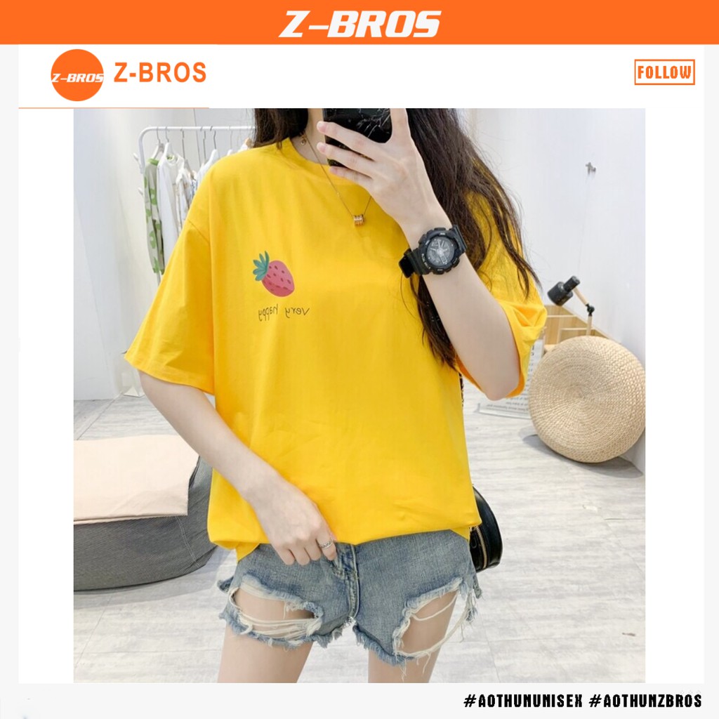 [HÀNG CÓ SẴN] - Áo thun nữ trơn hoa quả mùa hè 7 màu vintage | BigBuy360 - bigbuy360.vn