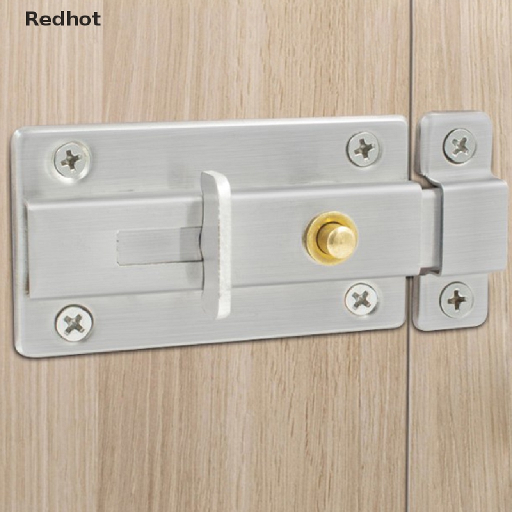 &lt; Redhot &gt; Chốt Khóa Cửa Trượt Bằng Thép Không Gỉ Dày Dặn Dễ Lắp Đặt