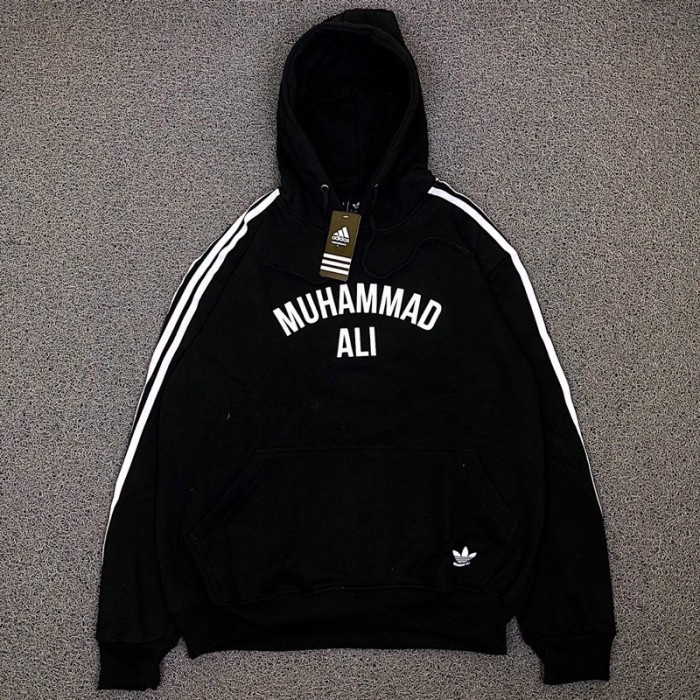 Áo Khoác Jean Adidas Muhammad Ali Có Mũ Trùm Đầu Nhập Khẩu Chính Hãng + Tag - Màu Đen, M Cho Nam