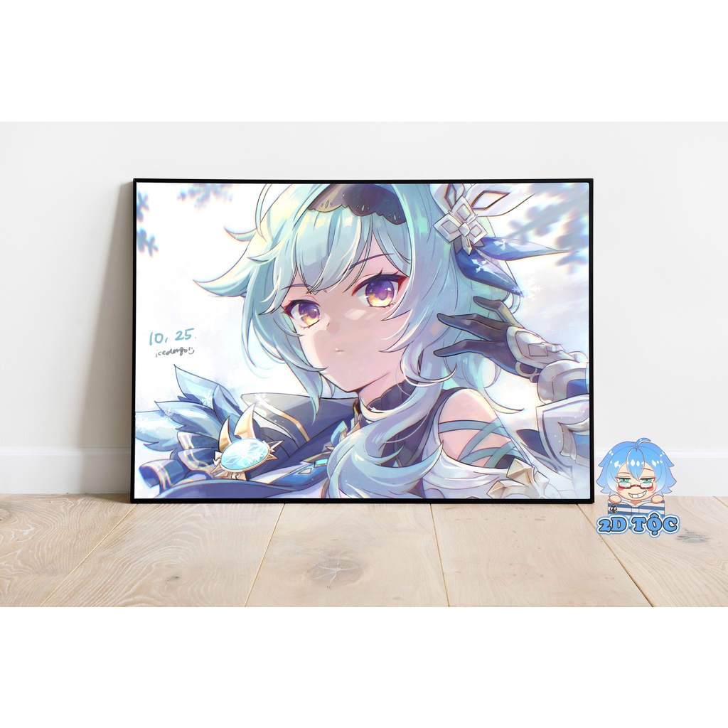 Poster A3 chất lượng chuẩn Eula  (9) Game Genshin Impact - 2D Tộc Shop