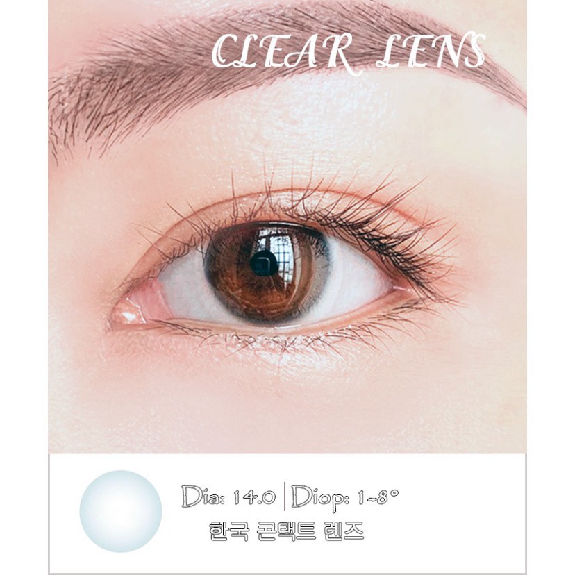 [CAM KẾT CHÍNH HÃNG] <Lens trong suốt> Kính áp tròng Hàn Quốc BLUE EYES CLEAR - Lens cận trong suốt