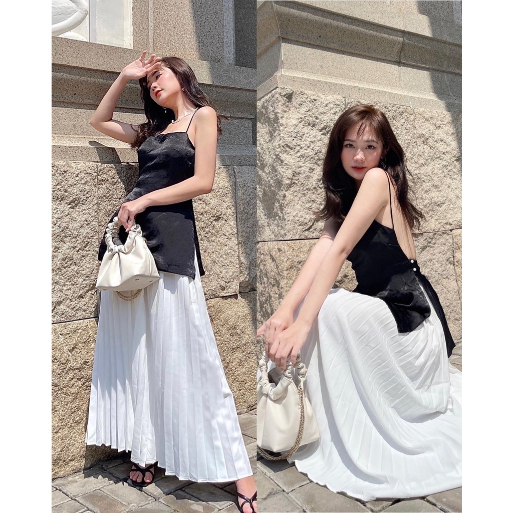 Chân Váy Xếp Ly Maxi Siêu Dài | HQ2809 | Lana Official