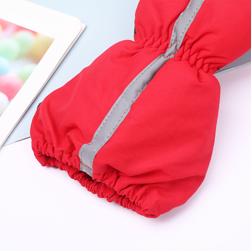 Găng Tay Trượt Tuyết Phủ Lông Cừu Dày Dặn Chống Gió Cho Bé