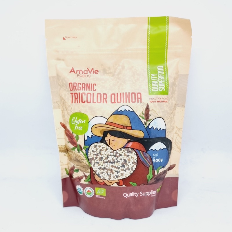 [AmaVie] Diêm mạch trắng/ diêm mạch ba màu (quinoa) hữu cơ AmaVie 500g (nấu cháo, salad, làm bánh, nấu cơm…)