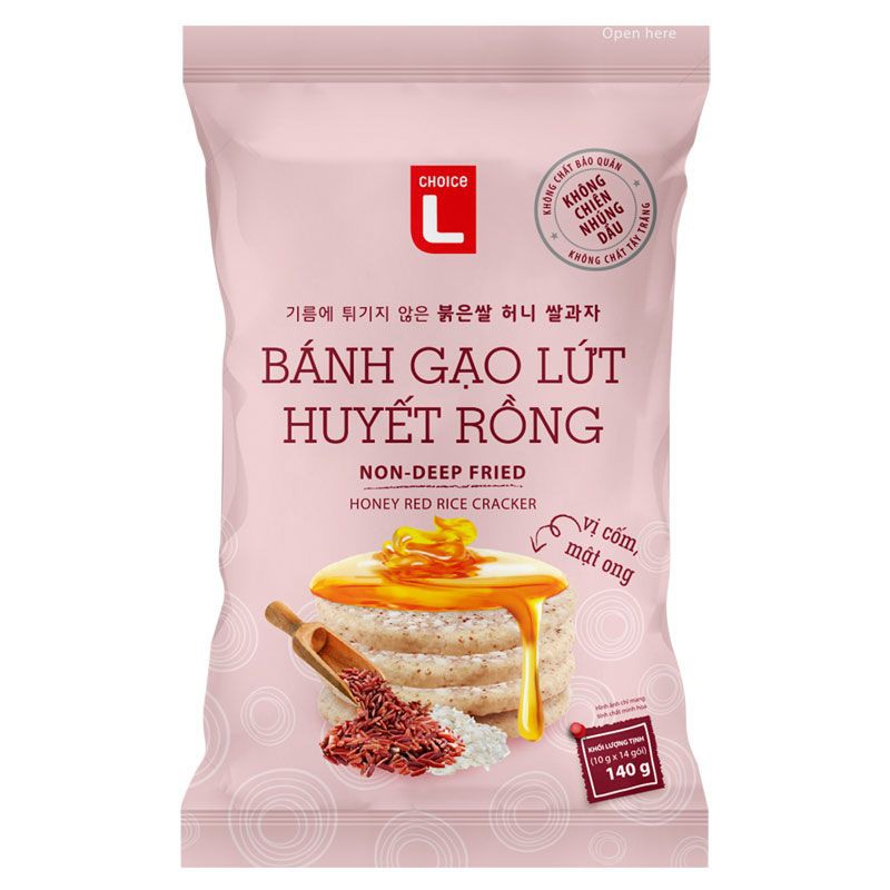 Bánh Gạo Lứt Huyết Rồng 140G Choice L (10G x 14 Gói)