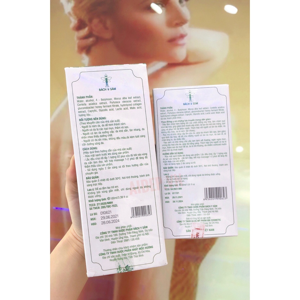 Serum 02 Plus Giảm Mụn Và Nám Nhẹ Bách Y Sâm