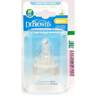 Núm vú từ Mỹ Dr Browns Natural Flow Level 3 cho bé 6 tháng tuổi