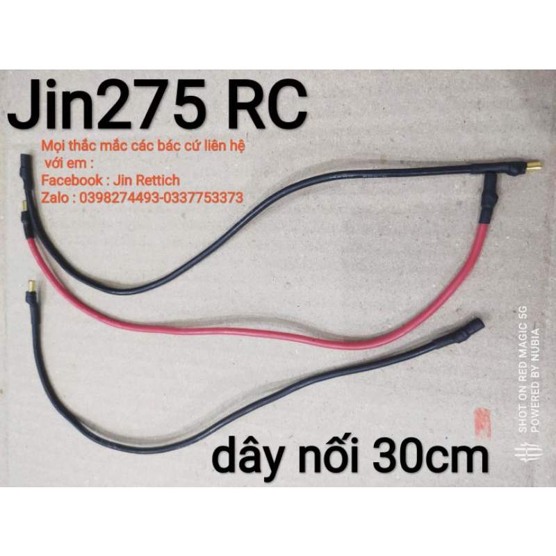 Dây nối dài Motor Esc 14 Awg 10- 50 cm cho máy bay, tàu thuyền, cano, oto Rc