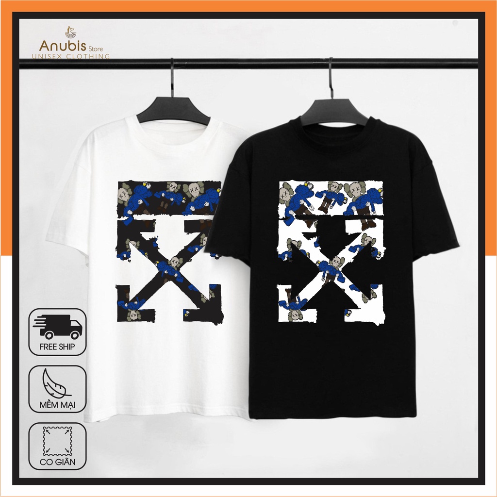 ÁO THUN UNISEX KAWS PHỐI OFF WHITE THỜI TRANG