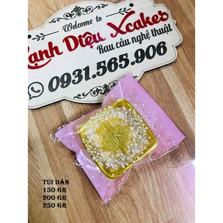 COMBO 100 KHAY VÀ TÚI DÁN ĐỰNG BÁNH RAU CAU TRUNG THU 150gr 8.5cm KHAY TRẮNG