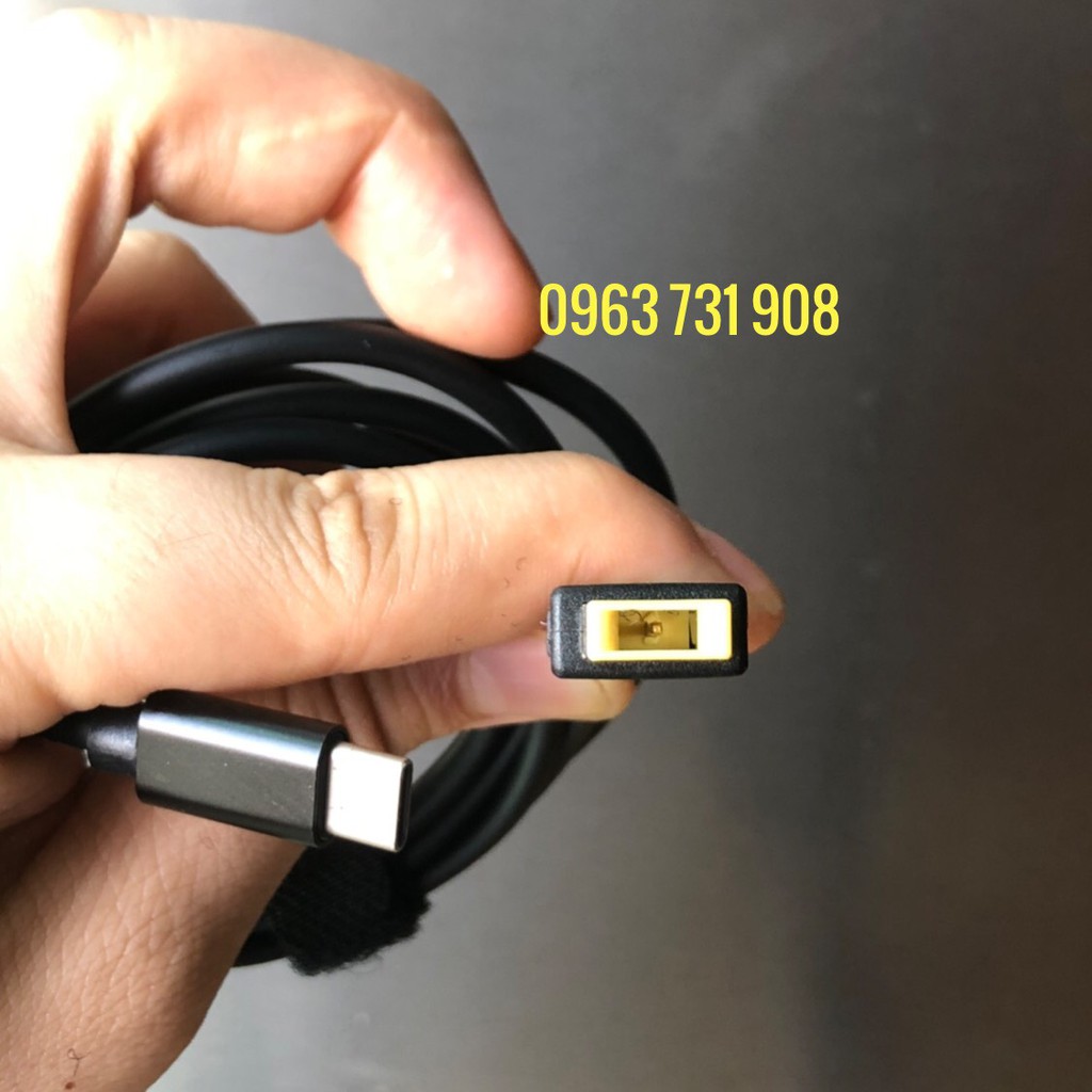 Bộ cáp usb đầu type-c to Lenovo chân Vuông loại tốt