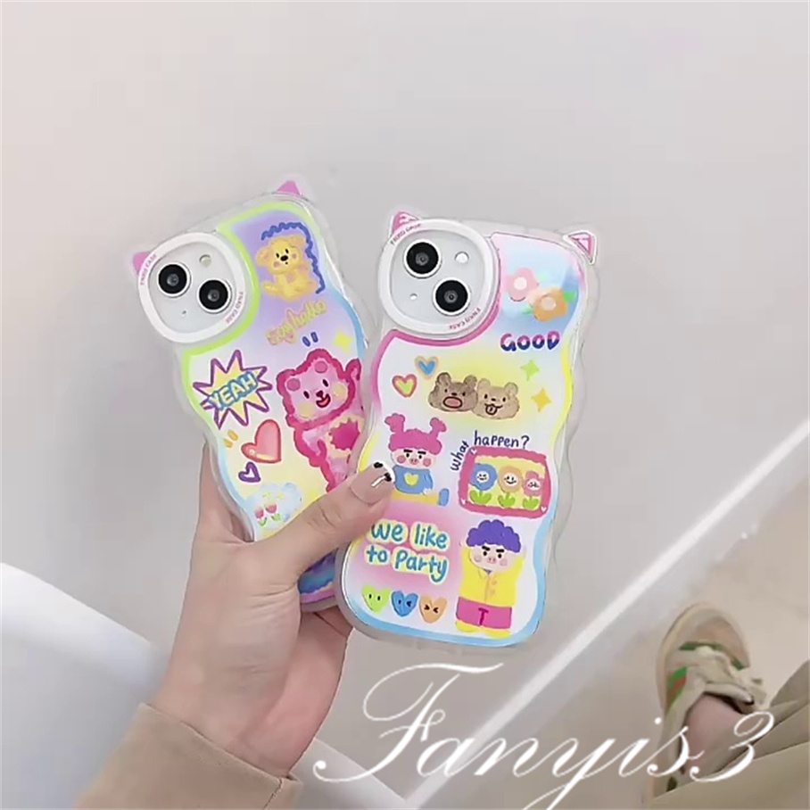 Ốp Điện Thoại Mềm Trong Suốt Họa Tiết Tai Mèo Cho iPhone 14 13 12 11 Pro Max X XR Xs Max 8 7 6 6s Plus SE 2020