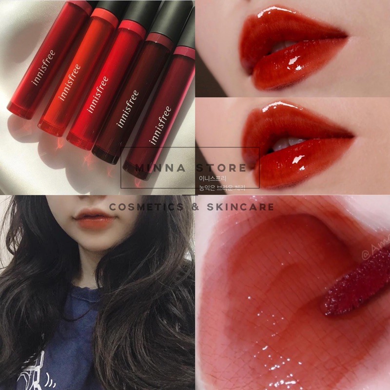 SON TINT BÓNG INNISFREE VIVID OIL TINT 05 ĐỎ NÂU