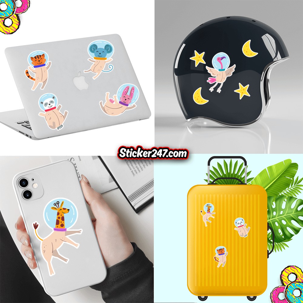 𝗦𝘁𝗶𝗰𝗸𝗲𝗿 dán trang trí không gian vũ trụ | SPACE0007 | Sticker 247