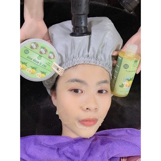 combo dầu gội + gel ủ bưởi dừa