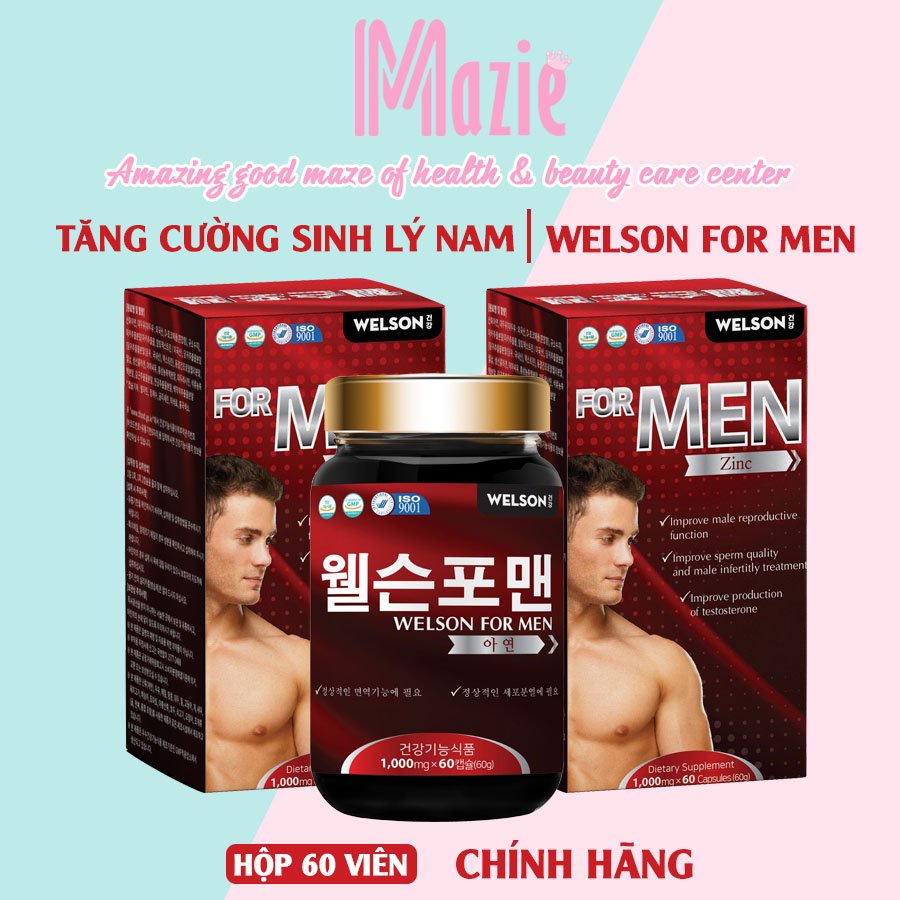 Tăng Cường Sinh Lý Nam Welson For Men hộp 60 viên