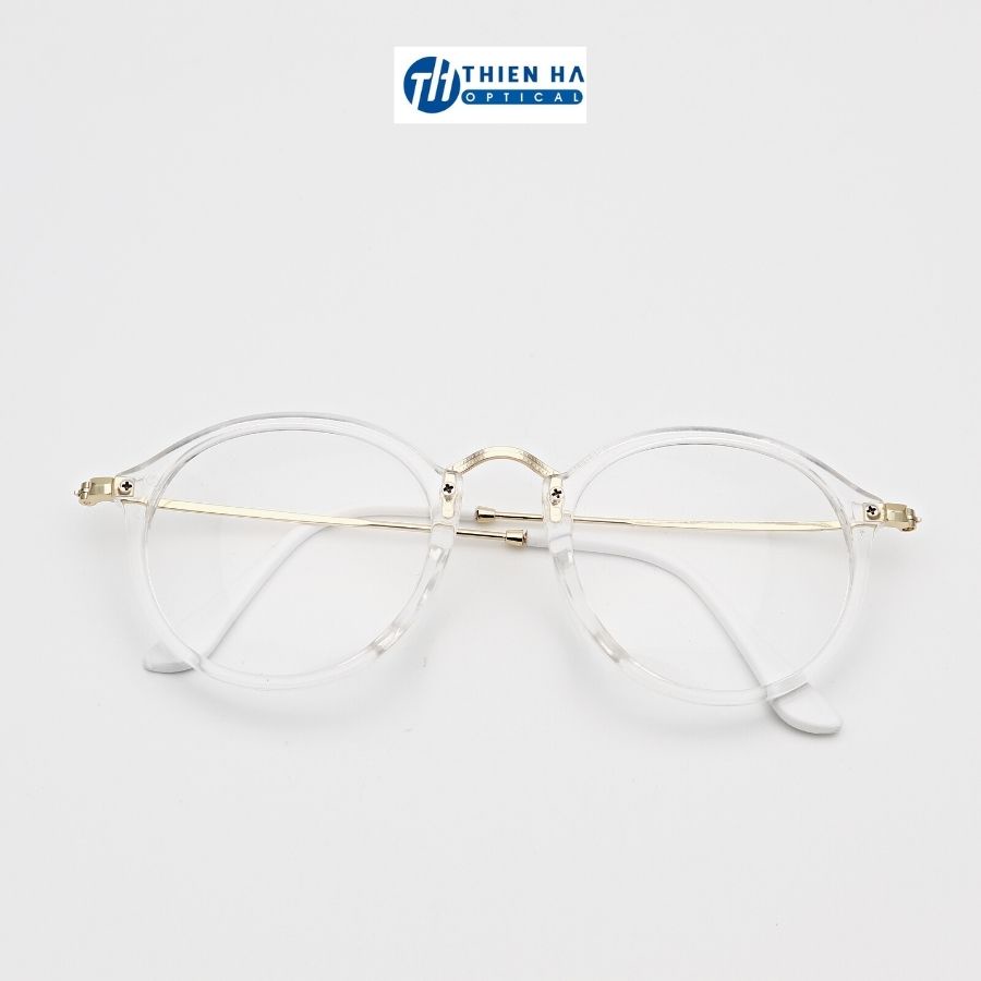 Gọng kính tròn nữ THIÊN HÀ OPTICAL dáng trẻ càng nhỏ kim loại nhựa nhẹ kiểu dáng hottrend đeo cận hoặc thời trang TH2091