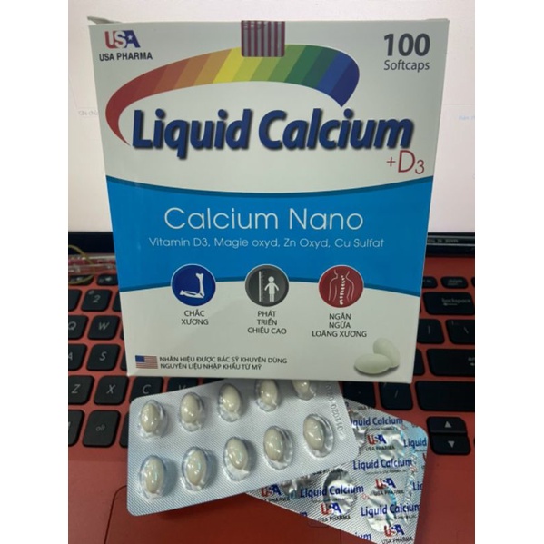 Liquid Calcium D3 bổ sung canxi Chống Còi Xương, Loãng Xương, kém phát triển,ngăn ngừa thoát hóa cho Xương chắc khỏe