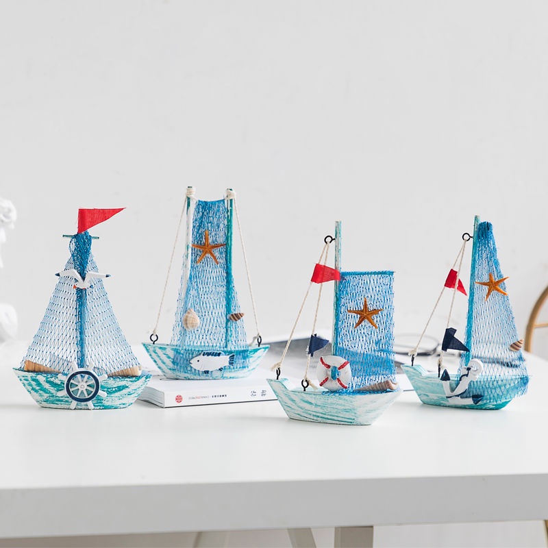 Phụ Kiện Trang Trí Nhà Cửa / Lễ Hội Dễ Thương Xinh Xắn Đồ trang trí Thuyền Buồm Nhỏ 15Cm Trang Trí Nhà Cửa Phong Cách Địa Trung Hải