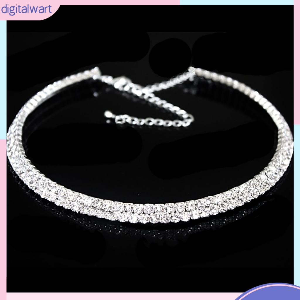 Vòng Cổ Choker Đính Đá Phong Cách Sang Trọng Thanh Lịch Dành Cho Nữ