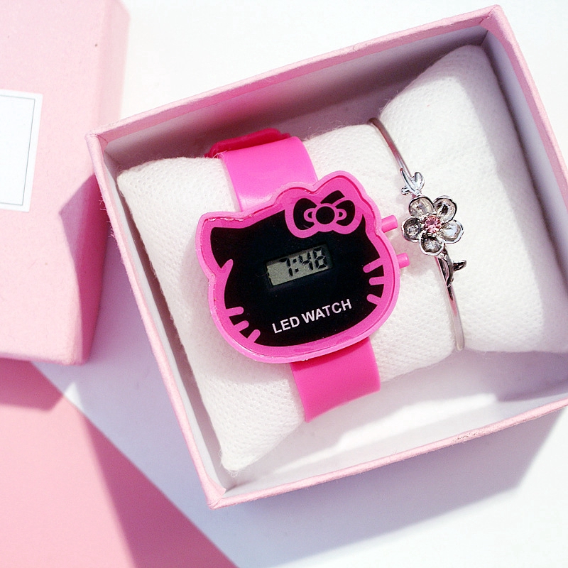 Kegllect Đồng hồ điện tử hình Hello Kitty đáng yêu cho bé gái
