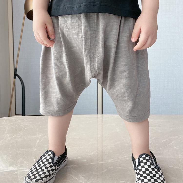 [Babycat Hàng Có Sẵn Bán Chạy Quần Short Harem Cotton Dáng Rộng Phong Cách Nhật Hàn Thời Trang Mùa Hè Giản Dị Dành Cho Bé Trai