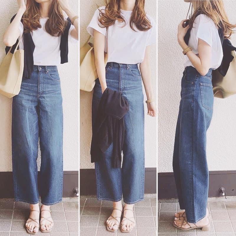 Quần Jeans Gu ống suông