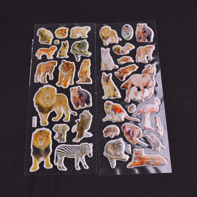 Set 5 tấm hình dán kiểu động vật độc đáo