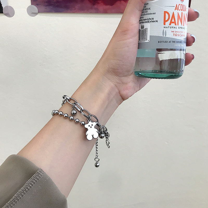 Vòng Đeo Tay Chuỗi Hạt Nhiều Lớp Thiết Kế Sáng Tạo Phong Cách Hàn Quốc