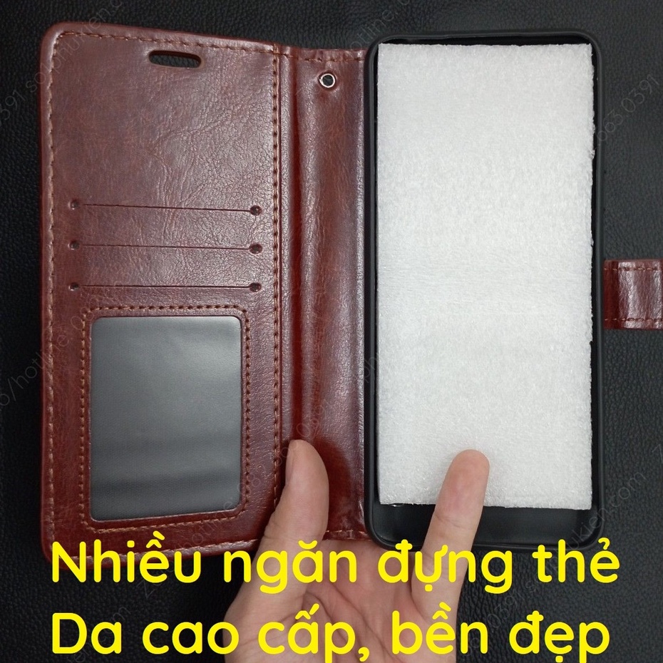 Bao da (ốp da, ví da) Xiaomi Redmi 10C / Poco C40 có ngăn đựng thẻ, chống xem phim, chất da mịn, sang trọng bền đẹp