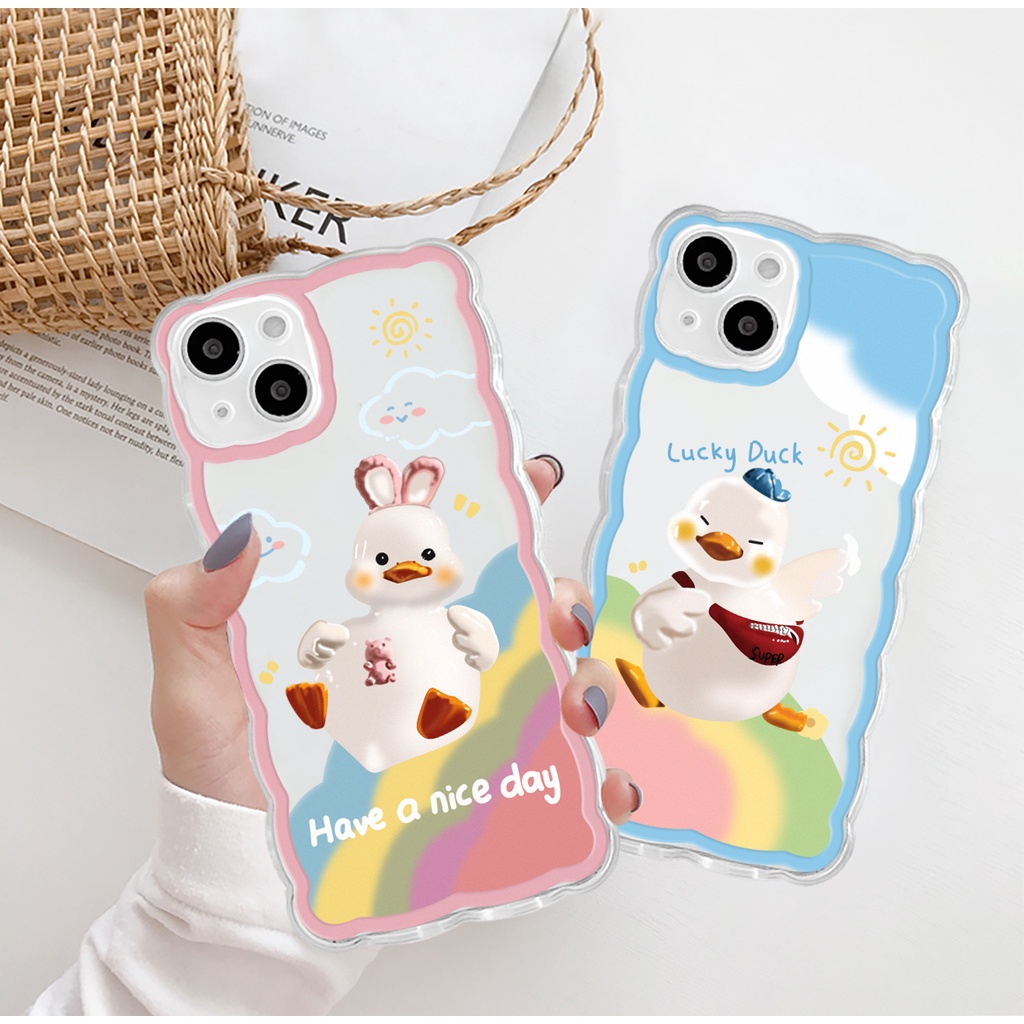 Ốp lưng iphone trong lượn sóng vịt lucky duck 6/6plus/7/7plus/8/8plus/11/12/13/pro/max/plus/promax-Sale Hot A4-14