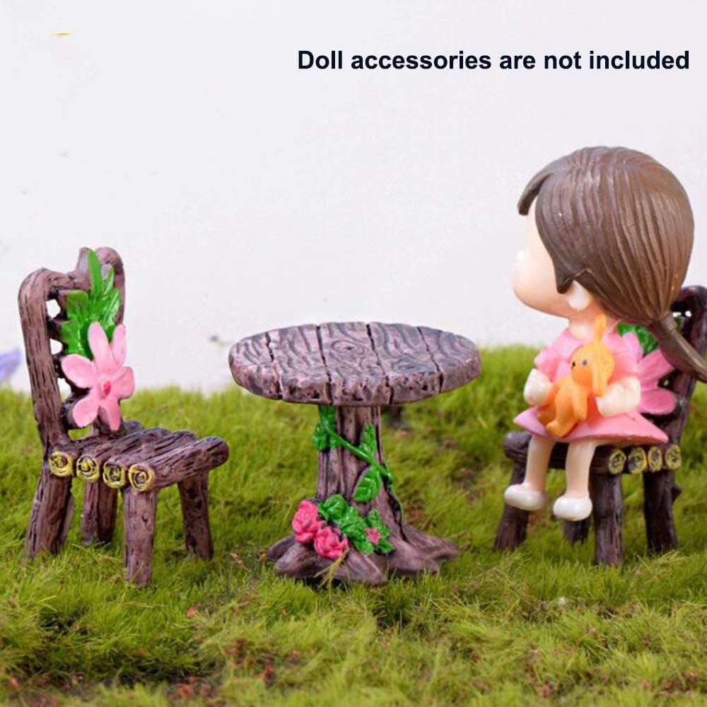 Set 3 Đồ trang trí Bàn Ghế Mini Thời Trang Trang Trí Nhà Búp Bê