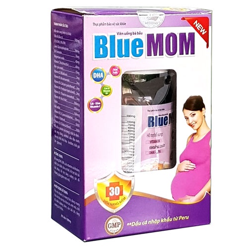 Viên Uống Dinh Dưỡng Bà Bầu Blue Mom Medistar Hộp 30 Viên Nang