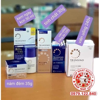 Bộ sản phẩm transino mờ nám trắng da Nhật bản