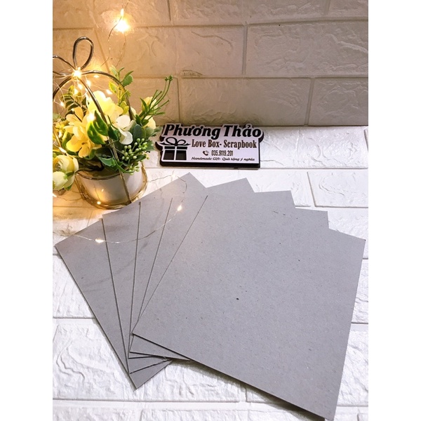 Bìa cứng xi măng dùng làm đồ handmade- Định lượng 1000gsm