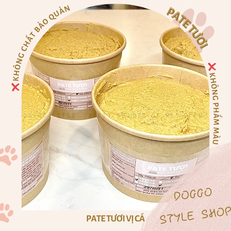 Pate Tươi Cho Mèo Vị Cá DOGGOSTYLE Homemade Cải Thiện Tiêu Hóa Đặc Biệt Dành Cho Bé Kén Ăn 250g/500g
