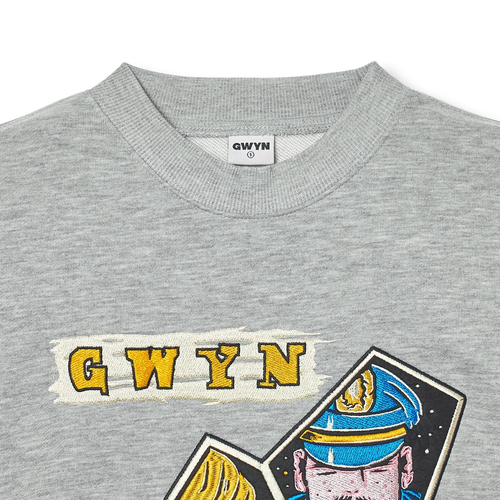 Áo sweater unisex form rộng GWYN CARTOON CREWNECK SWEATSHIRT