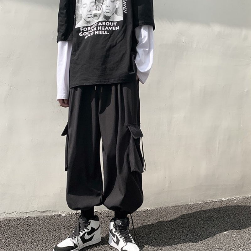 【S-3XL】Quần Túi lớn dáng rộng phong cách Hip hop thời trang cho nam