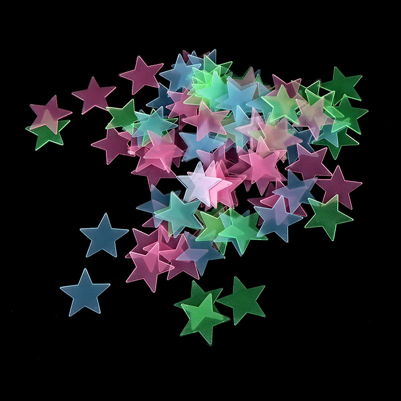 Bộ 100 Ngôi Sao 3d Dán Tường Trang Trí