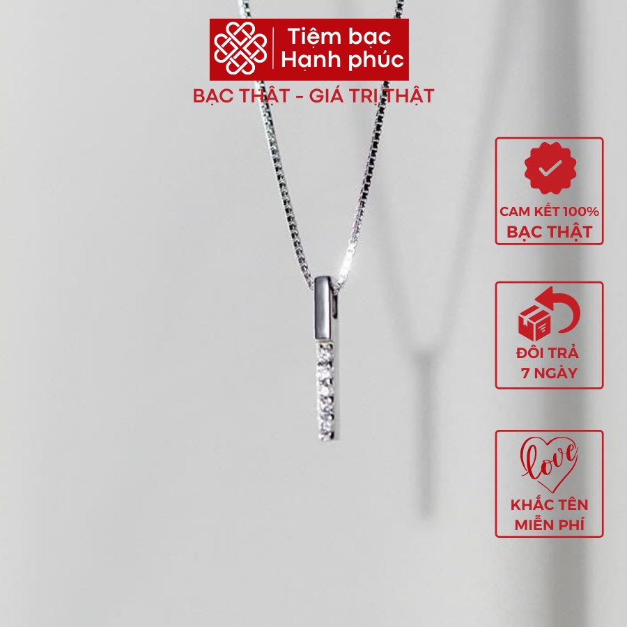 Dây chuyền nữ bạc ta, thanh mảnh đính đá siêu xinh (ảnh thật cuối) vòng cổ bạc ta cho nữ - Mã TSJD06