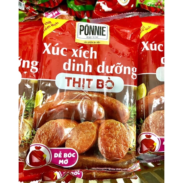 XÚC XÍCH DINH DƯỠNG PONNIE VỊ THỊT HEO 5 CÂY/ TÚI 175G