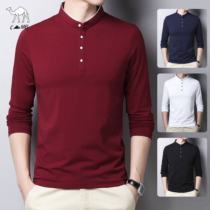 [ Mã 12FASHIONSALE1 giảm 10K đơn 50K ] Mới Áo polo Tay Dài Thời Trang Dành Cho Nam