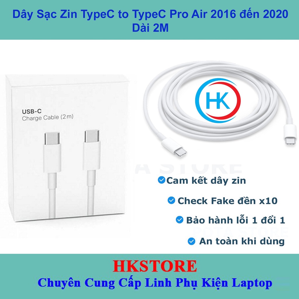 Dây Sạc Type C To Type-C Pro Air 2016 2017 2018 2019 2020 2021 2022 Độ Dài 2m