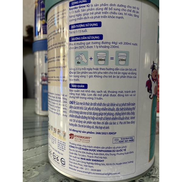 Sữa bột Kayoko Grow IQ công nghệ Nhật 900g