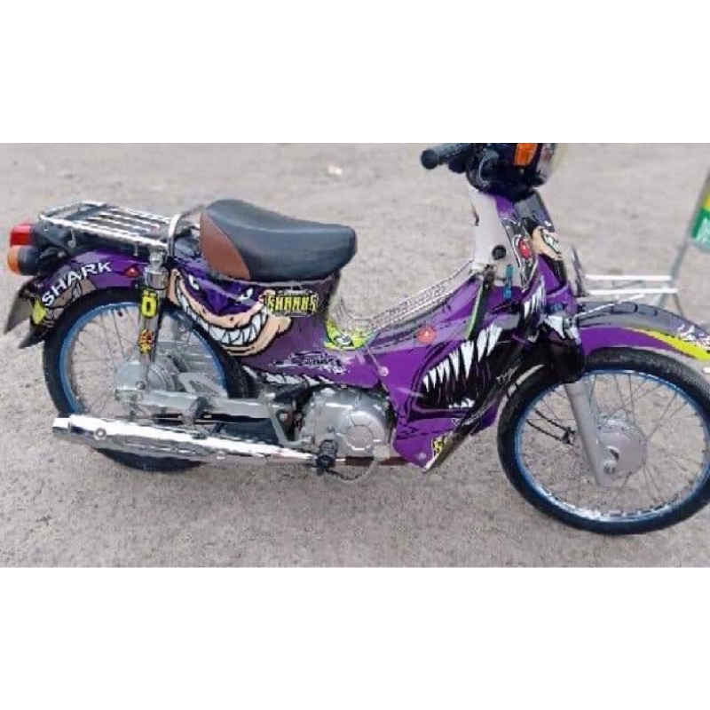 Tem trùm xe cub mới cá nhe răng tím