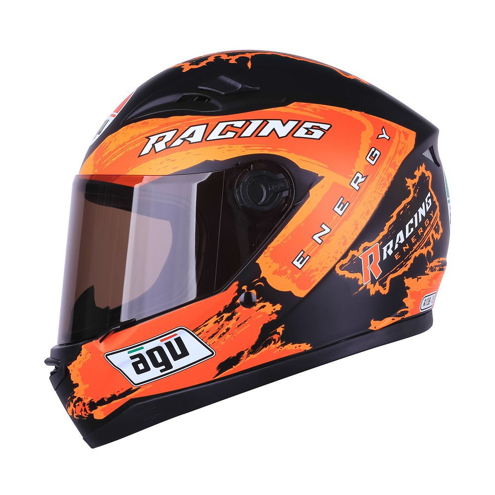 Mũ bảo hiểm AGU RACING (MÀU CAM RẠNG QUANG)