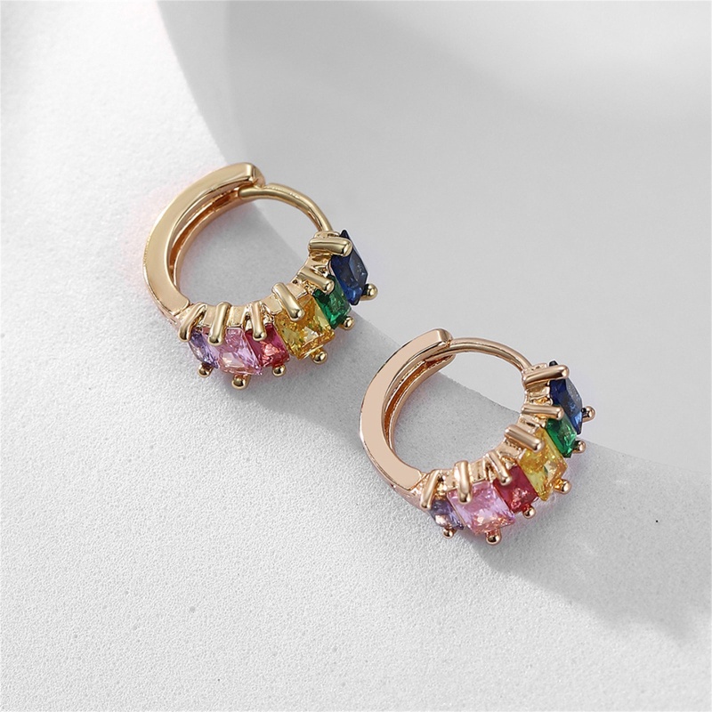 ✿ Khuyên Tai Vòng Đính Đá Zircon 10mm Cho Nữ