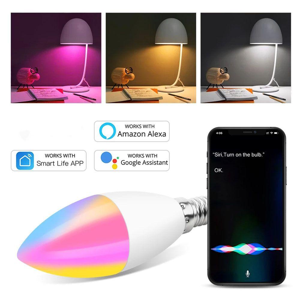 SUENIN Bóng Đèn Nến Thông Minh E14 4W Kết Nối Wifi Điều Khiển Bằng Giọng Nó